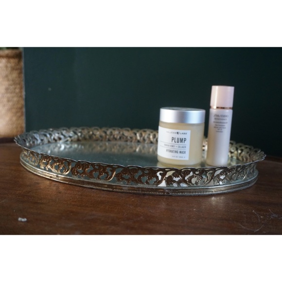 vtg mid century modern mirror vanity tray - Picture 3 of 5